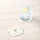 Butter Yellow She Found Her Honey Bee Bridal Party Untersetzer (Vor Ort)