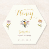 Butter Yellow She Found Her Honey Bee Bridal Party Untersetzer (Vorderseite)