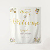 Butter Yellow She Found Her Honey Bee Bridal Party Wandteppich (Vorderseite)