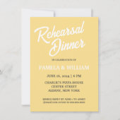 Butter Yellow Simple Style Wedding Probe Einladung (Vorderseite)