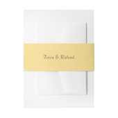 Butter Yellow Simple Stylized Name Hochzeit Einladungsbanderole (Vorderseite Beispiel)