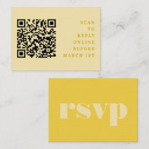 Butter Yellow Simple Wedding QR Code UAWG