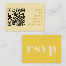 Butter Yellow Simple Wedding QR Code UAWG Begleitkarte
