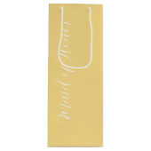 Butter Yellow Stylisierte Script-Trauzeugin Geschenktüte Für Weinflaschen (Vorderseite)