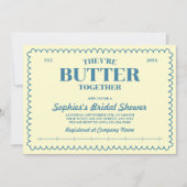 Butter Yellow Vintage Package Bridal Shower Einladung (Vorderseite)