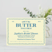 Butter Yellow Vintage Package Bridal Shower Einladung (Stehend Vorderseite)
