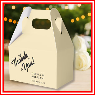Butter Yellow Wedding Danke Geschenkschachtel