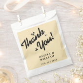 Butter Yellow Wedding Danke Geschenktütchen (Ausgeschnitten)
