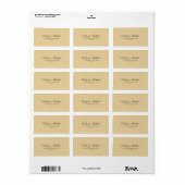 Butter Yellow Wedding Return Address Label Adressaufkleber (Vorne)