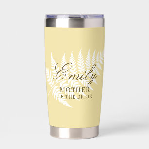 Butter Yellow White Fern Brautmutter Thermobecher