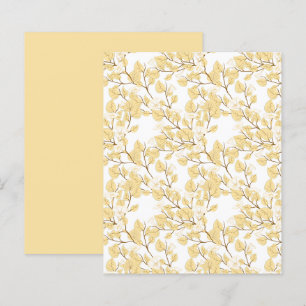 Butter Yellow White Morning Glory Scrapbook Paper