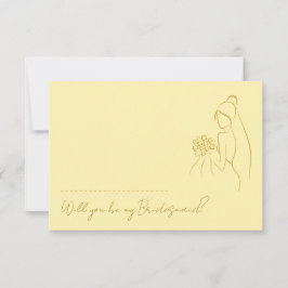 Butter Yellow Will You Be My Bridesmaid Proposal Einladung