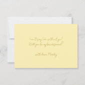 Butter Yellow Will You Be My Bridesmaid Proposal Einladung (Rückseite)