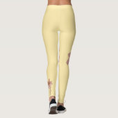 Butter Yellow with a Glitter Flower Leggings (Rückseite)