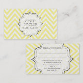 Butter Zickzack Filigree Zig Zag Hair Stylist Card Terminkarte (Vorne/Hinten)