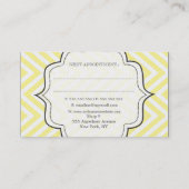 Butter Zickzack Filigree Zig Zag Hair Stylist Card Terminkarte (Rückseite)