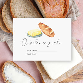 Butter zusammen, raten Sie, wie viele Korks Bridal Begleitkarte