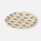 Butter zusammengebackenes Brot und Butter Brautpar Pappteller (Schrägansicht)