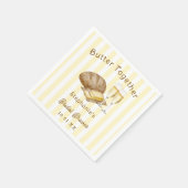 Butter zusammengebackenes Brot und Butter Brautpar Serviette (Ecke)