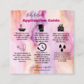 Butterblende Anwendung Rosa goldene Farbe Quadratische Visitenkarte (Vorderseite)