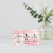 Butterblende Anwendung Rosa goldene Farbe Visitenkarte (Stehend Vorderseite)