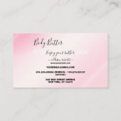 Butterblende Anwendung Rosa goldene Wasserfarbe, a Visitenkarte (Rückseite)