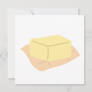 Butterblock auf Pergamentpapier-Geschenk Einladung
