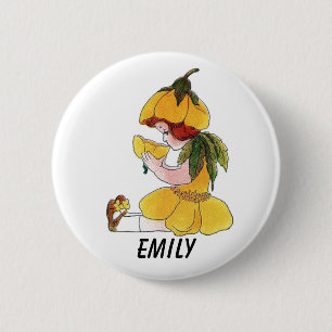 Butterblume-Blumen-Kinderlustiges niedliches Button