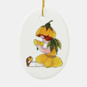 Butterblume-Blumen-Kinderlustiges niedliches Keramik Ornament (Vorne)