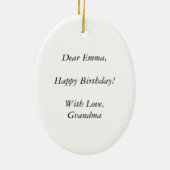 Butterblume-Blumen-Kinderlustiges niedliches Keramik Ornament (Hinten)