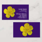 Butterblume - dunkles Veilchen Visitenkarte (Vorne/Hinten)