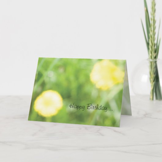 Butterblume-Geburtstags-Karte Karte (Vorderseite)