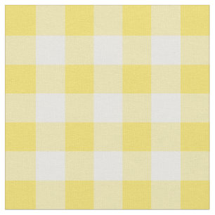 Butterblume-gelber u. weißer Gingham-Karo Stoff