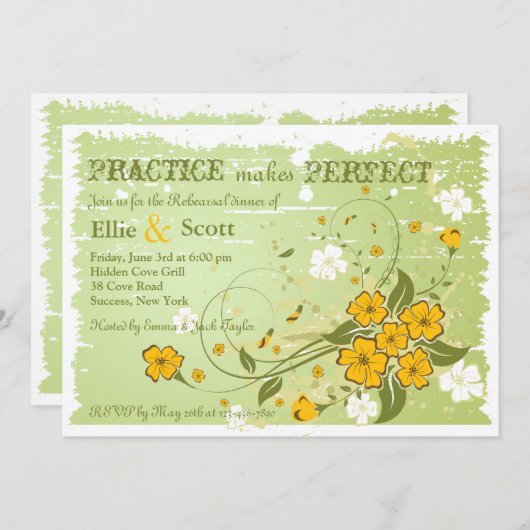 Butterblume-Halbmond-Einladung Einladung (Vorne/Hinten)