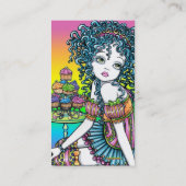 "Butterblume-" Schalen-Kuchen-feenhafte Visitenkarte (Rückseite)