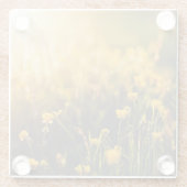 Butterblume-Sonnenuntergang Glasuntersetzer (Rückseite)