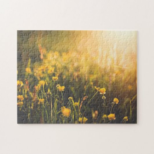 Butterblume-Sonnenuntergang Puzzle (Horizontal)