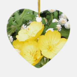 Butterblume und Baby-Atem Keramik Ornament