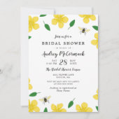 Butterblumeen u. Bienen - BlumenBrautparty Einladung (Vorderseite)