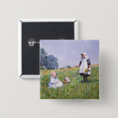 Butterblumeen und Gänseblümchen Button (Vorne & Hinten)