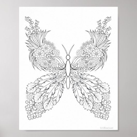 Butterblumen #13 Fantasy Coloring Poster (Vorne)