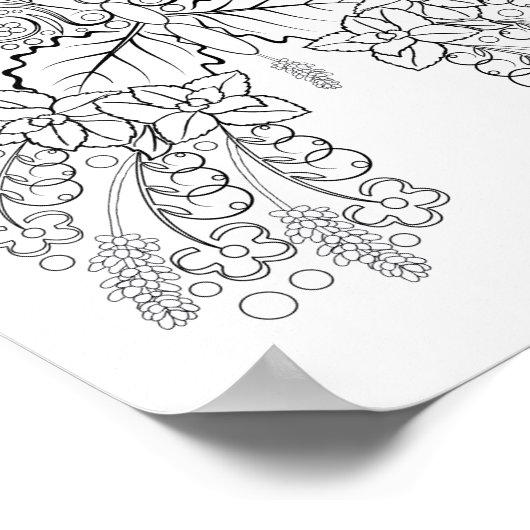 Butterblumen #2 Detaillierte Färbung Poster (Ecke)