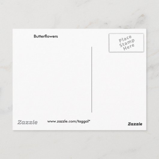 Butterblumen Postkarte (Rückseite)