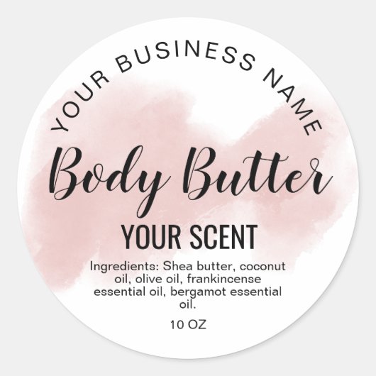 Butterblüte Rosa Age Logo Classic Rosa hinzufügen Runder Aufkleber (Vorderseite)