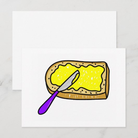 Butterbrot Postkarte (Vorne/Hinten)