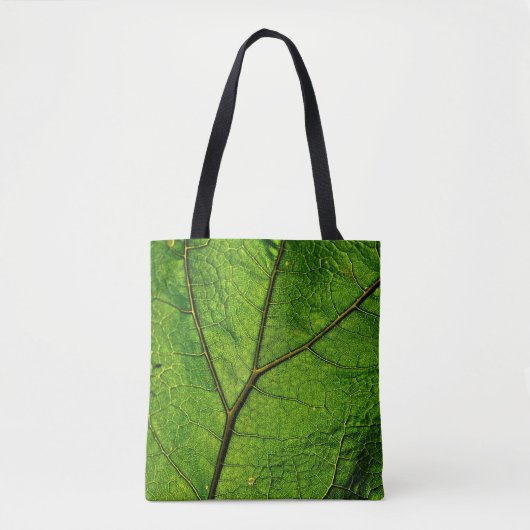 Butterbur Blatt Venen grün Tasche (Vorderseite)