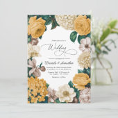 Buttercream, Soft Marigold & Blush Taupe Wedding Einladung (Stehend Vorderseite)