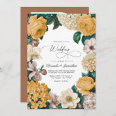 Buttercream, Soft Marigold & Blush Taupe Wedding Einladung (Vorne/Hinten)