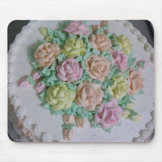 Buttercream Zuckerglasur-Rosen Mousepad (Vorne)