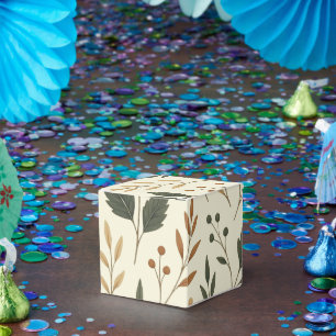 Buttercreme-Blatt-Würfel-Geschenkbox Geschenkschachtel